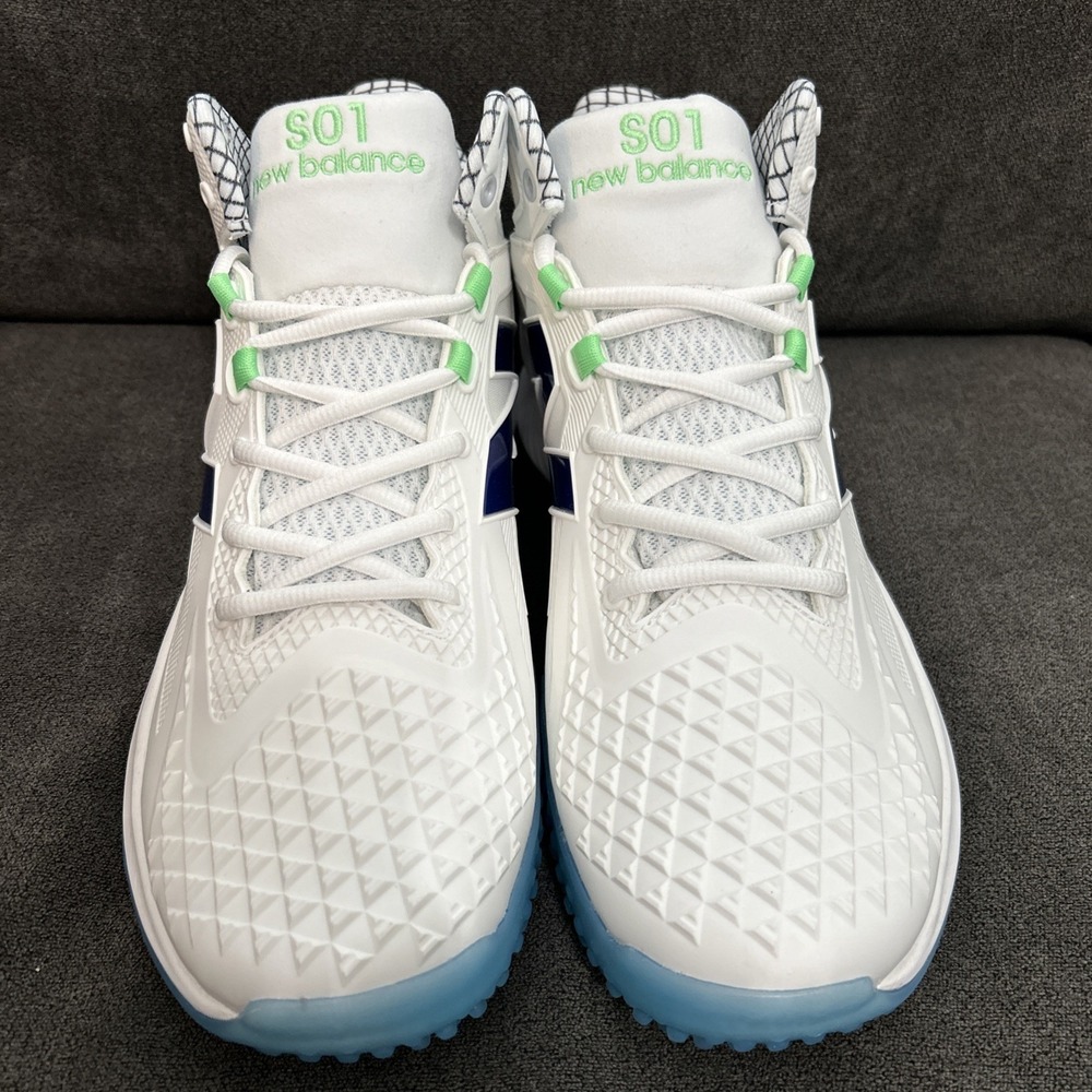New Balance Shohei Ohtani 1 Trainer Lab Work Men 12.5 White Blue Turf Baseball - Picture 5 of 8
